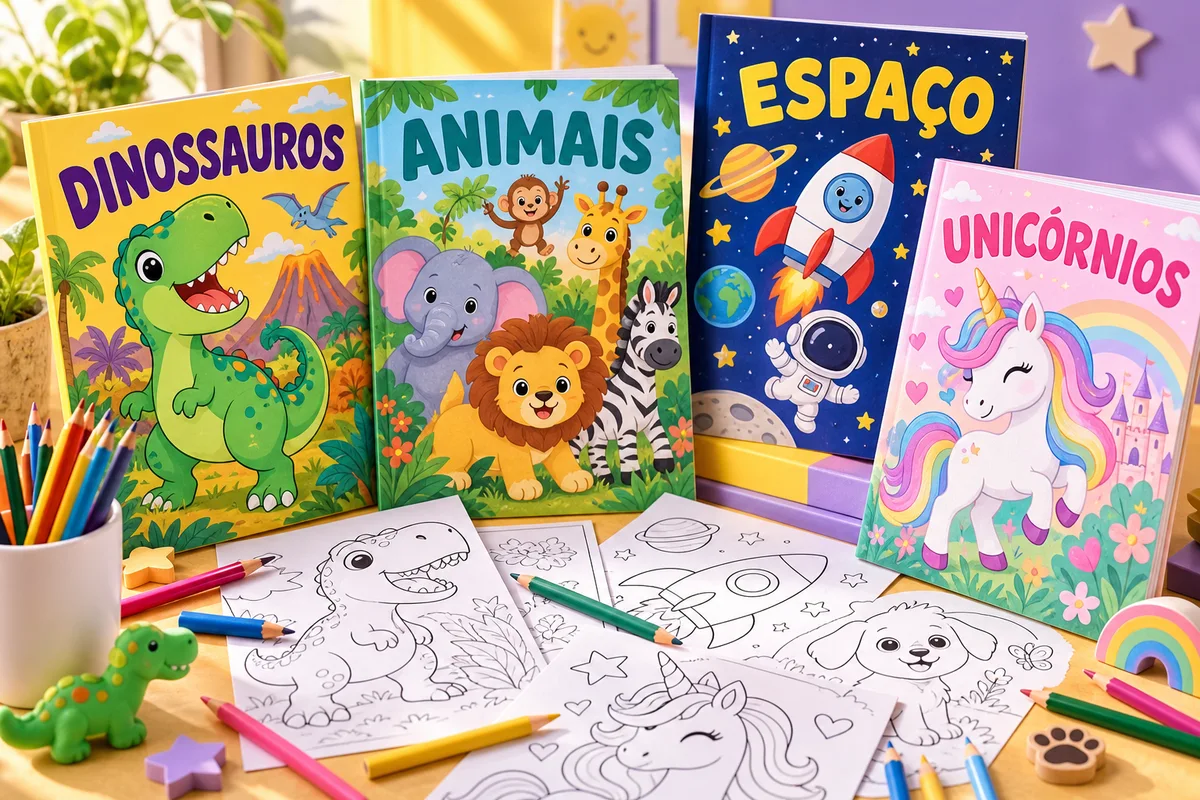 Mockup ilustrativo dos livros digitais da coleção Pequeno Artista